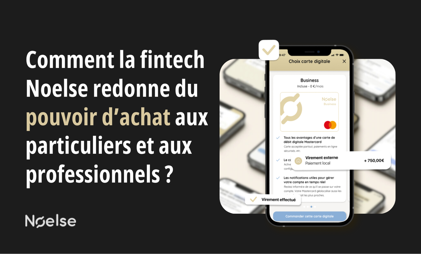 How does fintech Noelse restore purchasing power to individuals and professionals?