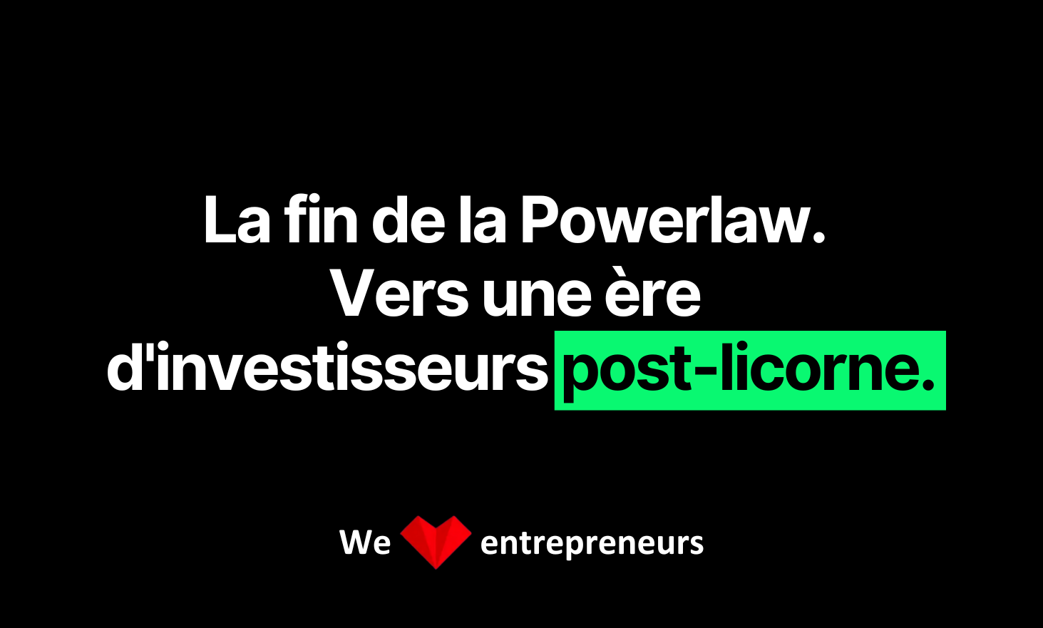 The end of the Powerlaw: towards an era of post-Calorne investors