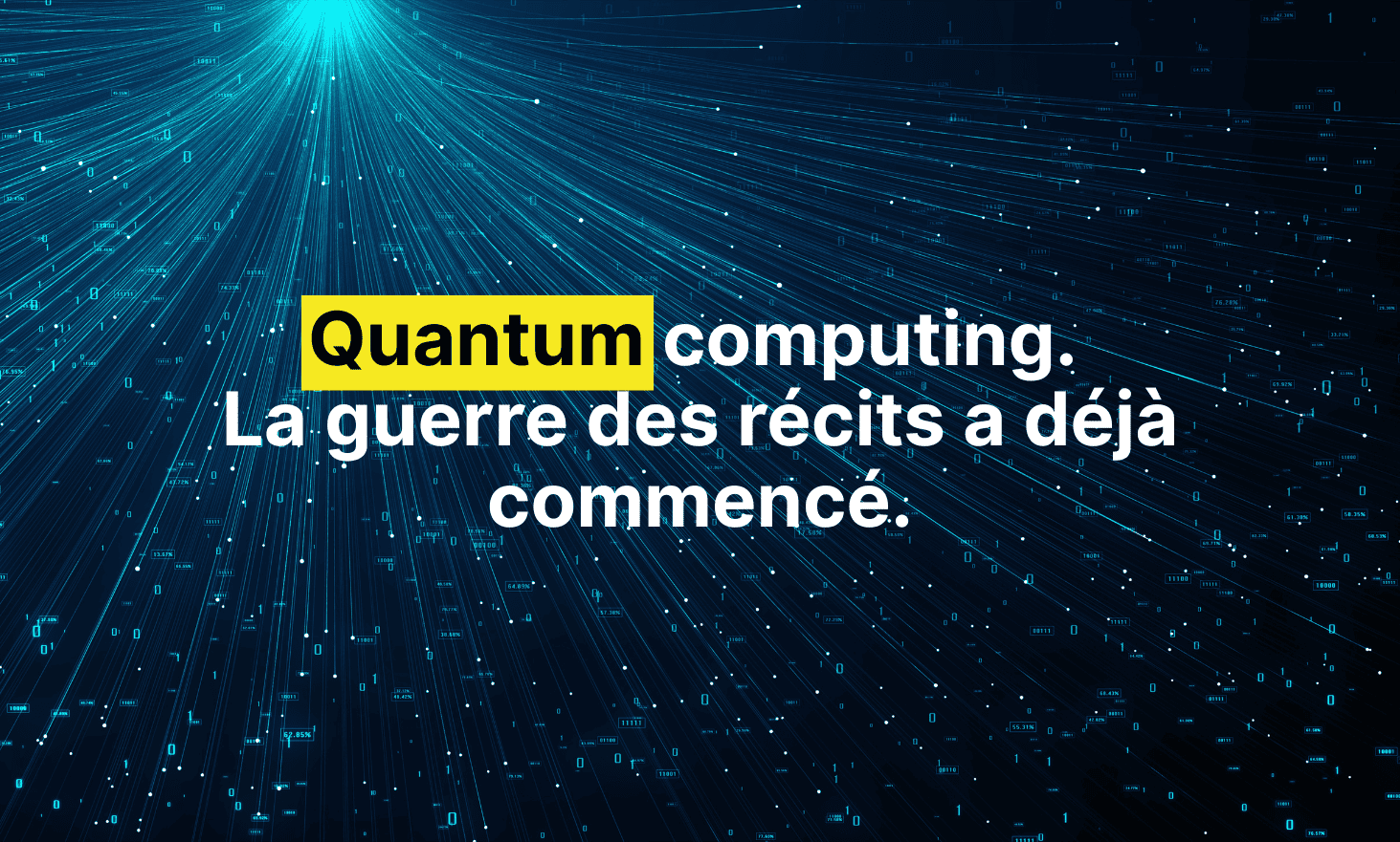 Quantum Computing: The war of stories has already started