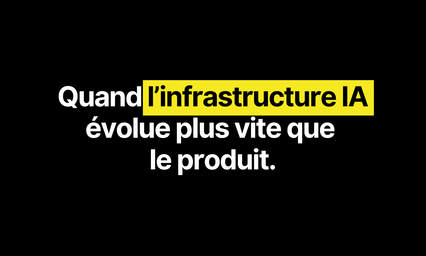 When the infrastructure IA evolves faster than the product