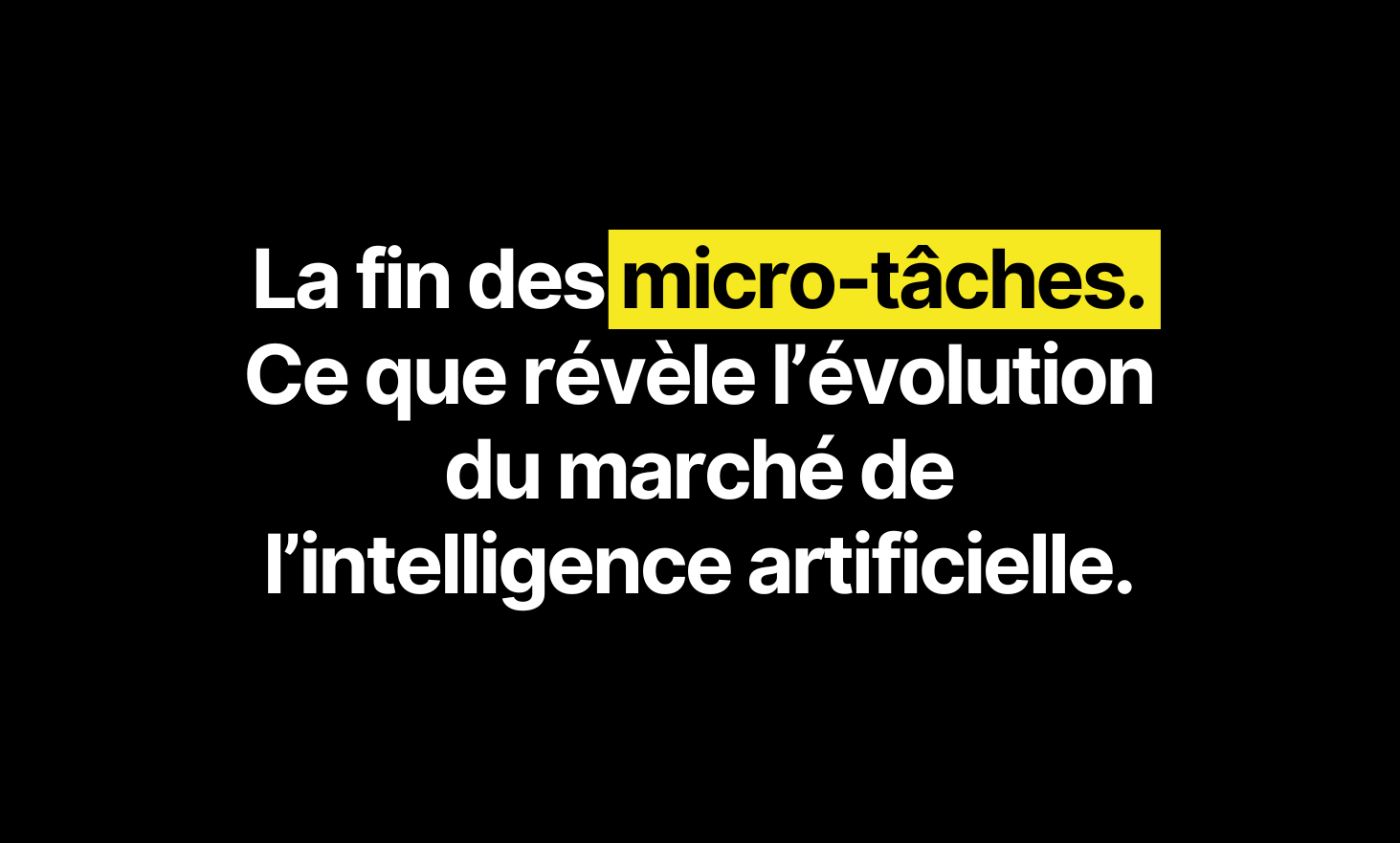 The end of micro-fields: what the evolution of the market of artificial intelligence reveals