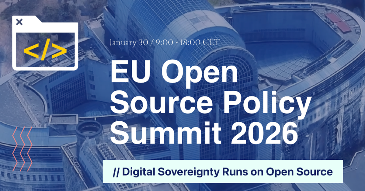 EU Open Source Policy Summit 2026. Brussels at the heart of the European debate on digital sovereignty