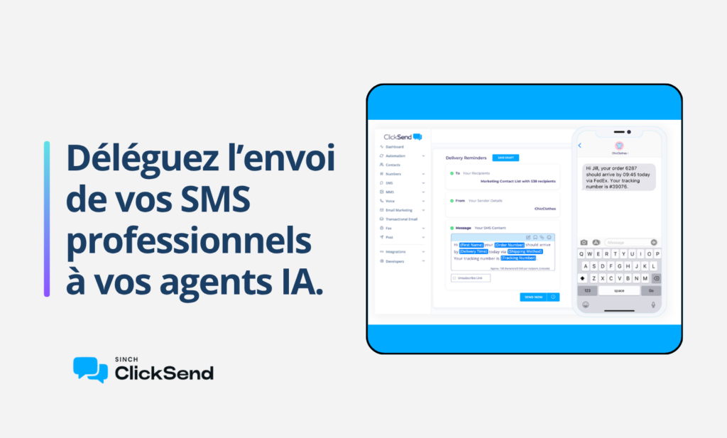 Delegate the sending of your professional SMS to your AI agents